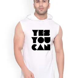 Fashnobic Yes You Can Printed Innerwear Gym Vest K_Print-267_gym_vest White M-image-97