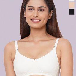Inner Sense Organic Cotton Antimicrobial Women Feeding Bra Pack of 3-picture-35