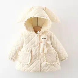 YK Girls Checked Hooded Cotton Padded Jacket-picture-40