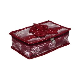 Aura Maroon & White Printed 6 Pouch Jewellery Organiser-picture-25