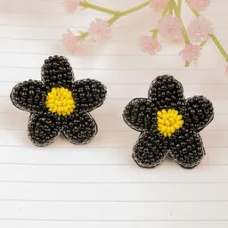 Crunchy Fashion Artificial Beaded Floral Studs-image-23