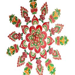 Kala Samarpan Green & Red Textured Festive Decors-picture-50