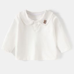 LULU & SKY Girls Peter Pan Collar Cotton Top-image-64
