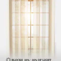 Story@home Cream-Coloured Set of 2 Sheer Long Door Curtain-17