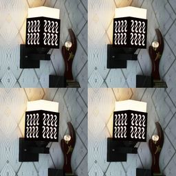 Gojeeva Black Wood Square Shaped Wall Lamp-picture-39