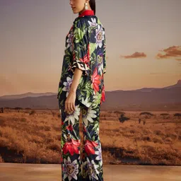 VERB BY PALLAVI SINGHEE Women Printed Shirt With Trousers Co-Ords-picture-53