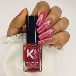 KINDED Glitter Long Lasting Nail Paint - 9 ml - Sparkle Topaz 44-18
