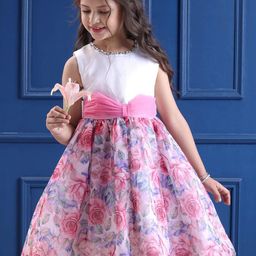 Mark & Mia Girls Floral Print Belted Fit & Flare Dress-picture-20