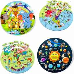 4in1 Jigsaw puzzle-Jute Potli, India Map, World Map, Solar, Jungle Puzzle-image-46
