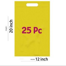 Size-12x20 inch ,D Cut Cloth Carry Bag, Shopping Bag, Grocery Food Carry Bag Pack of 25 Grocery Bags-image-47