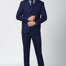 peter england Men double Breasted Solid Suit-picture-27