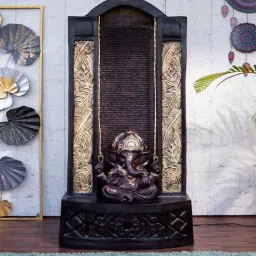 expleasia Slate Ganesha Brown Fiber Glass Indoor Fountain-picture-18