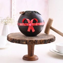 Round Choco Pinata Cake-image-46