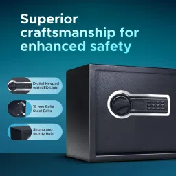speedy 34 Litres Locker for Home and Office with 2-way Access | Black Safe Locker image 5