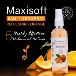 Maxisoft Set Of 4 Refreshing Orange Hand Sanitizer Sprays For Bacteria & Germs- 120ml Each image 2