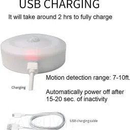 HANSHIKA ENTERPRISES 1 USB Rechargeable Operated LED Motion Sensor Wireless Wall Night Cold Light Motion Sensor Light image 3