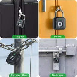 budwill Smart Fingerprint Padlock with 2 Way Access Fingerprint Mobile App Access Bicycle Lock image 5