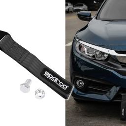 Sparco Tow Strap Universal Fit for Front or Rear Bumper (Black) 0.2 m Towing Cable-16