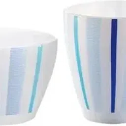 Opalware Serving Bowl 2N BREAKFAST SET BLUE STRIP DESIGN CLASSY PIECE-image-30