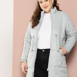 Sztori Plus Size Longline Puffer Jacket-image-5