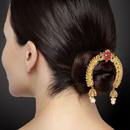 Peora Gold-Toned Embellished Hair Accessory Set-55