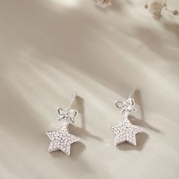 DressBerry Star Shaped Drop Earrings-image-73