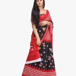 KIAARON Ethnic Motifs Pure Cotton Block Print Saree-picture-6