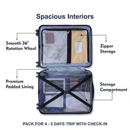 Luggero Set Of 2 Hard-Sided Trolley Bag Suitcase image 3