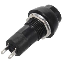 PBS-11B Round Plastic Self-Reset Switch 12mm 2-Pin Momentary Push Button Switch For Quick On/Off Control - Black - RS6579PBS-11B Round Plastic Self-Reset Switch 12mm 2-Pin Momentary Push Button Switch For Quick On/Off Control - Black - RS6579-21