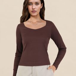 DressBerry Sweetheart Neck Ribbed Top-image-19