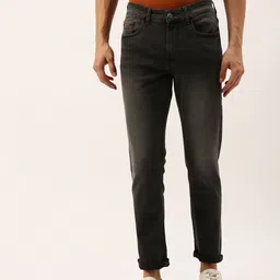 The Indian Garage Co Men Charcoal Grey Slim Fit Mid-Rise Clean Look Jeans-image-87