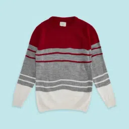 Pantaloons Junior Multicolor Color Block Full Sleeves Sweater-image-30