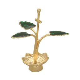 Sri Jagdamba Pearls Golden 0.8 Silver Tulsi Pooja Flower - 3.7 gm-34
