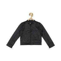 Allen Solly Junior Black Textured Full Sleeves Jacket-image-47