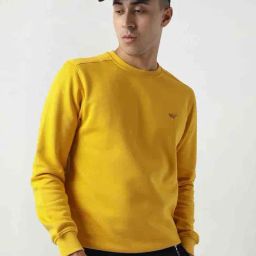 Wildcraft Yellow Regular Fit Sweatshirt-image-2