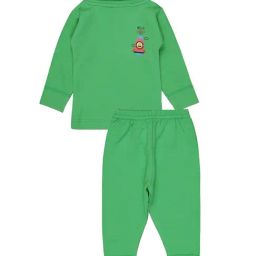 Bodycare Kids Green Solid Full Sleeves T-Shirt with Pants-image-60