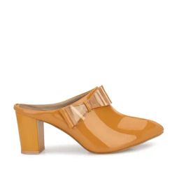 Clog London Women's Yellow Mule Shoes-image-82