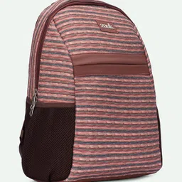 ZOUK Men Striped Backpack with Compression Straps image 5