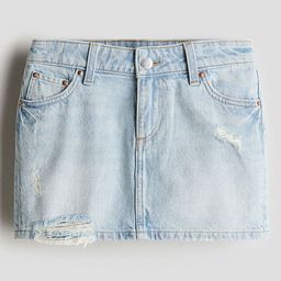 H&M Worn-Out-Detail Denim Skirt-image-44