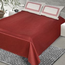 Saral Home Rust 160 TC Cotton Queen Bedsheet With 2 Pillow Covers-image-37