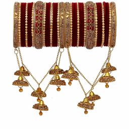 RIJOLI Maroon Alloy Bangle-image-30