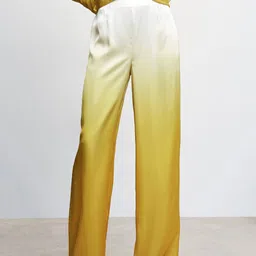 MANGO Women Ombre Print Satin Trousers-image-83