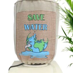 Swayam Printed Beige & Light brown Cotton Water Bottle Cover for 20 Liter Jar-image-12