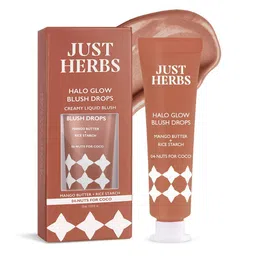 Just Herbs Halo Glow Blush Drops With Mango Butter & Rice Starch - 10 ml-Nuts For Coco 06-53