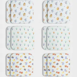 Orange Sugar Pack Of 12 Printed Cotton Muslin Napkins-image-74