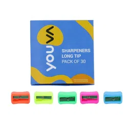 Youva Sharpeners Long Tip Rust Resistant Blade Smooth Sharpening Multicolor For School & Offices, 35024 (Pack of 30) image 3
