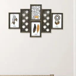 @home Brown Polypropylene 4-In-1 Cutwork Photoframe-picture-5
