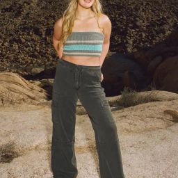 American Eagle Outfitters Grey Mid Rise Pants-image-98