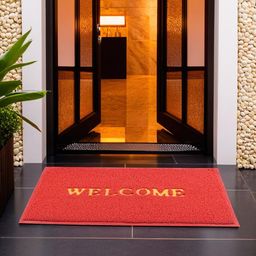 Kuber Industries Red Rubber Doormats-73