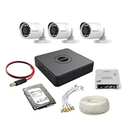 Prama 3 BULLET WITH 1TB HD 4CH DVR Security System n Solution 2 MP Camera KIT-22